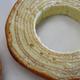Detail of a slice of Baumkuchen cake from Cake Box in Huntington Beach, California